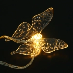 Гирлянда для дома НИТЬ «Бабочка» 8м 20 ламп LED, 10 насадок (10,5*7,6 см), прозр. провод, пост.свечение, IP-20, Теплый белый (возможность соединения)