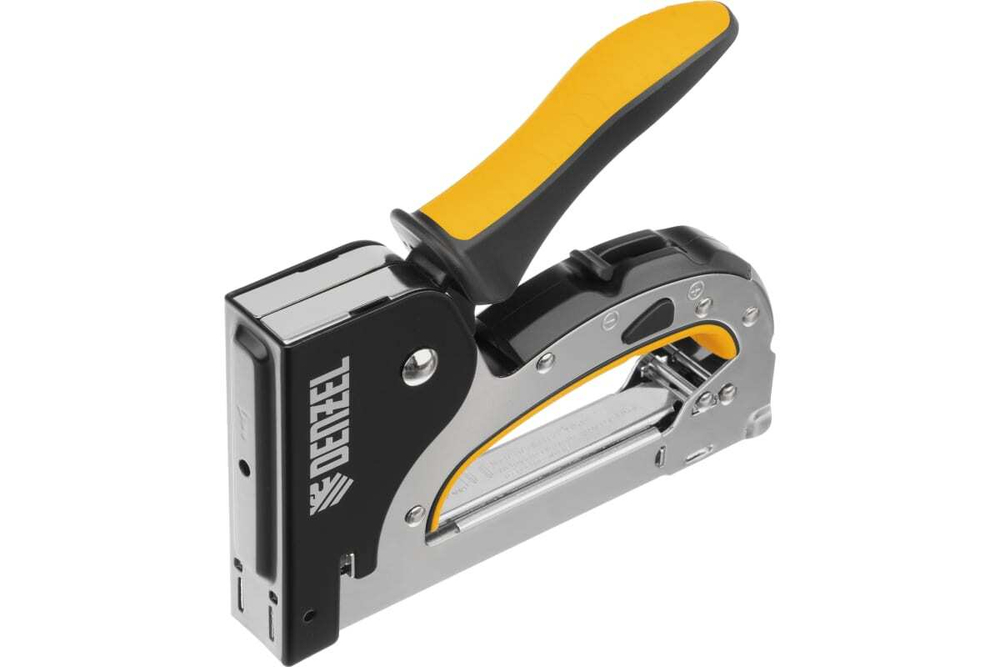 СТЕПЛЕР МЕБЕЛЬНЫЙ DENZEL СТАЛЬНОЙ КОРПУС ТИП СКОБЫ 53,4-14ММ 40211