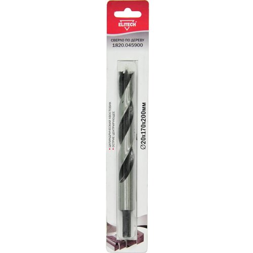 Сверло ELITECH по дереву 20*200мм