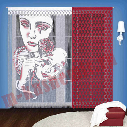 Шторы-лапша: Piero (арт.  492A + 493А) WISAN -  150х240, 90х240 см.