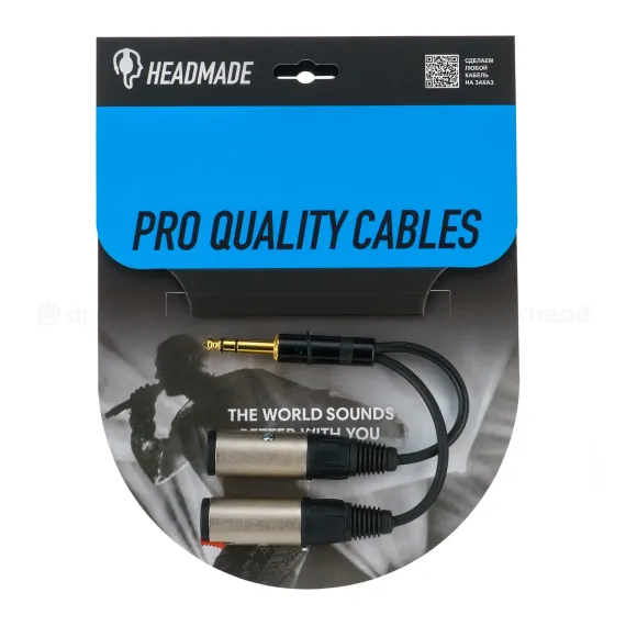 HeadMade Pro 6.3mm - 2x6.3mm Female 0.15m