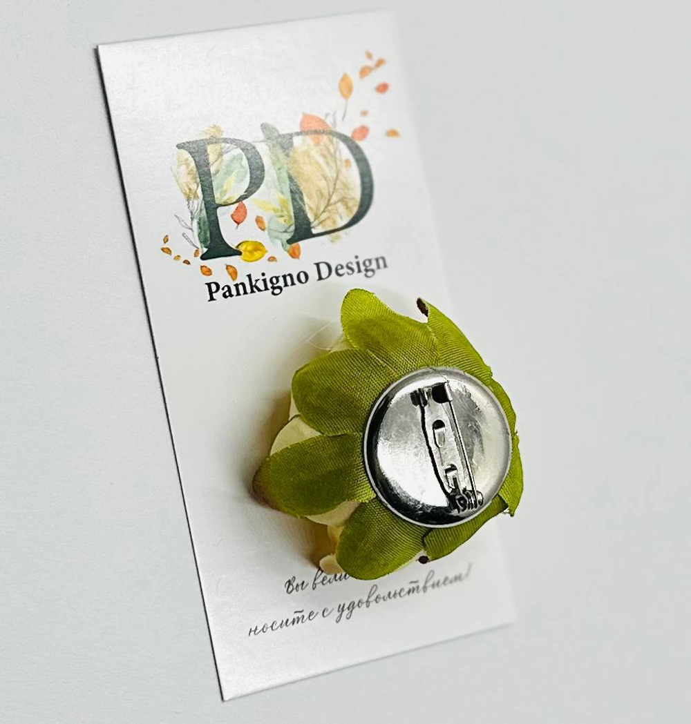 Брошь Pankigno Design с бутоном георгина