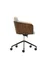 Офисный стул Madai из коричневого шенилла и ясеневого шпона