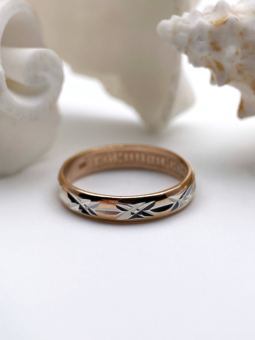 Кольцо из серебра/Позолота,чернение