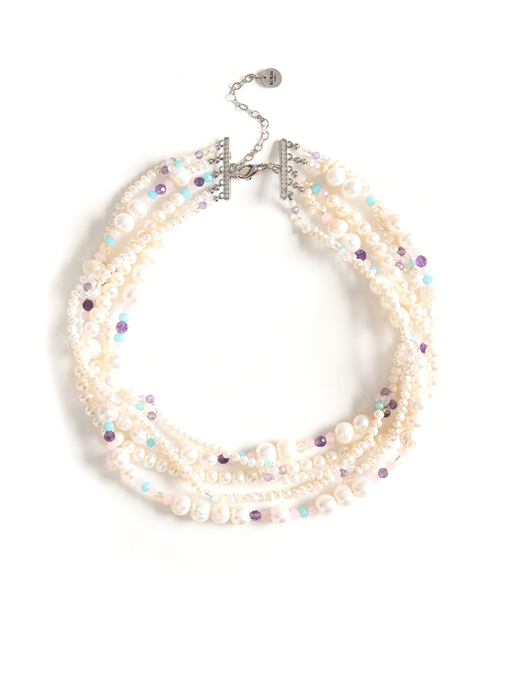 Колье многослойное "Diana" из жемчуга