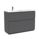 Тумба напольная SANCOS Folk Floor левая 1190х445х850, c двумя ящиками оснащенными доводчиками, Grey soft, арт.FL120FLGS