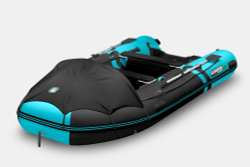 Надувная лодка GLADIATOR E420PRO черно-бирюзовый