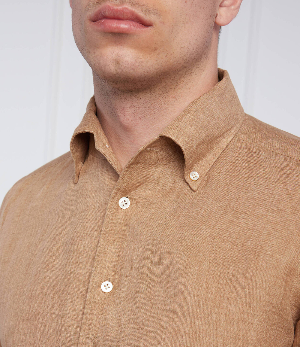 льняная рубашка bellagio Emanuel Berg - коричневый(BE-Bellagio SF4)