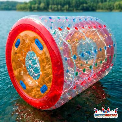 Водная труба аттракцион «Огненный цилиндр», трёхместный, ПВХ, 2,4×2,2×2,2 м