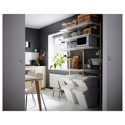 IKEA SORTERA  (ИКЕА СОРТЕРА)  -  Корзина для разделения отходов, белая, 37 л