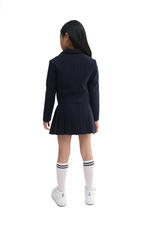Укороченный двубортный жакет Dark blue