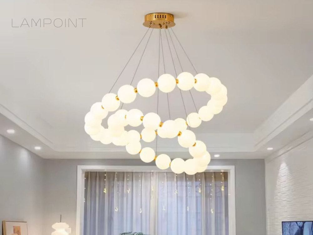 Люстра подвесная светильник светодиодный LED для кухни, гостиной, зала и детской, 60 см