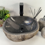 Каменная раковина из речного камня RS-05426 (36*31*15) 0855 из натурального камня
