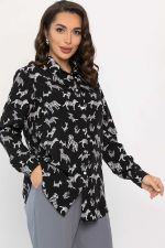 Рубашка с принтом Надель (черная) Б14360-16М LT Collection