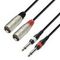 Adam Hall K3 TMP 0300 - кабель аудио 2 x XLR (M) - 2 x TRS (jack) 6.3 mm mono (M), 0.22 мм2, 3 м, че