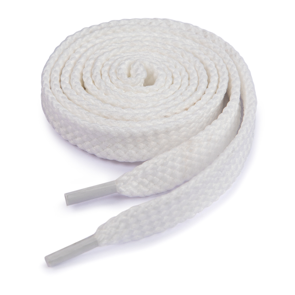 Шнурки для обуви, т.5, цв.белый, 100% полиэфир, 1 пара