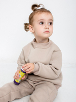 Костюм для мальчиков Футер 3х-нитка, начес "Почемучка-6" КМ-836/6 р.98, Бежевый (Ивашка)