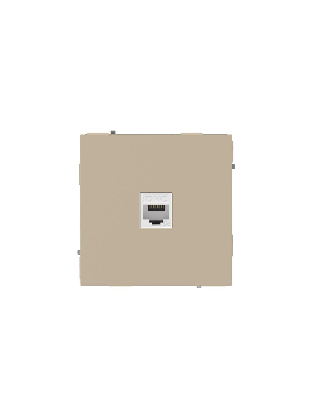 Розетка компьютерная 1-м KANT RJ45 кат.5E без шторки ванильн. марципан DKC 7015663