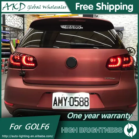 Задние фонари Гольф 6 2008 - 2012 GTI ТЕМНЫЕ V4 type