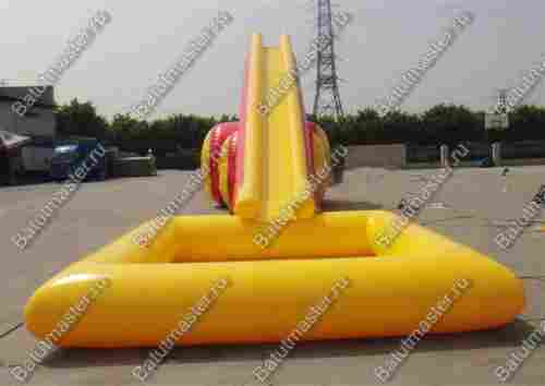 Надувная прямая водная горка с бассейном «Лава», 8*3*4 м