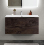 Тумба с раковиной подвесная BelBagno MARINO-CER-MINI-1000-2C-SO-RNG-P Rovere Nature Grigio, раковина белая BB-8099-3-100