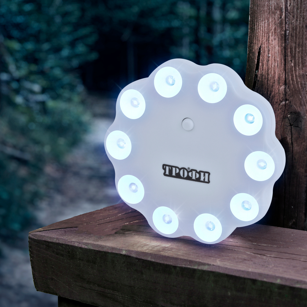 Фонарь Трофи TK10 Кемпинг 10*LED.3*AAA, карт+БАТАРЕЙКИ В ПОДАРОК