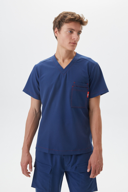 Топ медицинский мужской Гекай, индиго