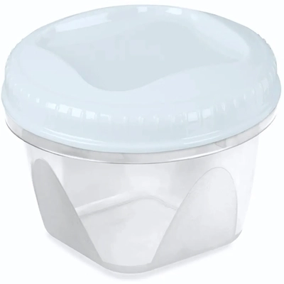 Банка с завинчивающейся крышкой «Тондо» 1,2л светло-голубая С287СГЛ