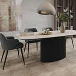 Стол Nolan 160, керамика матовая, белая / опора овал