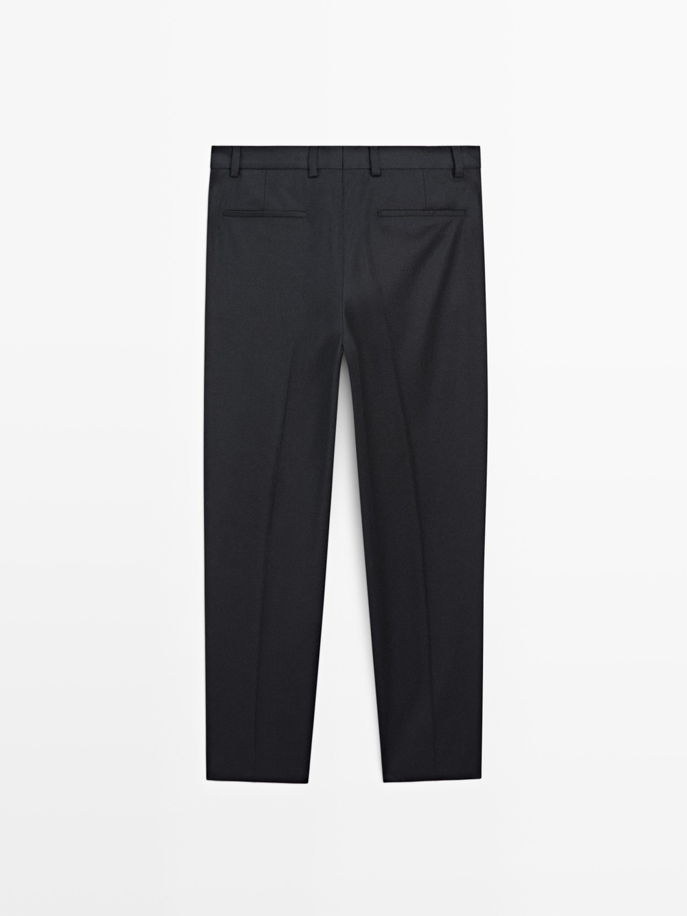 Massimo Dutti Фланелевые брюки с вытачками, темно-синий