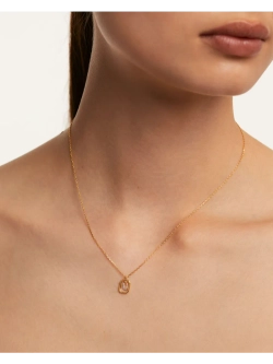 Колье женское PDPaola Мини-Буква U серебро 925 пробы покрытое золотом 750 пробы CO01-532-U