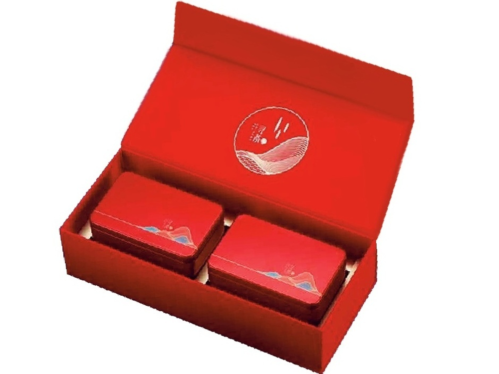 269084.01 Банка "Горы", красная, 90мл, жесть. Из набора 269084