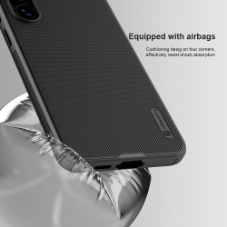 Чехол противоударный от Nillkin c поддержкой зарядки MagSafe для Samsung Galaxy S24 FE, серия Super Frosted Shield Pro Magnetic Case