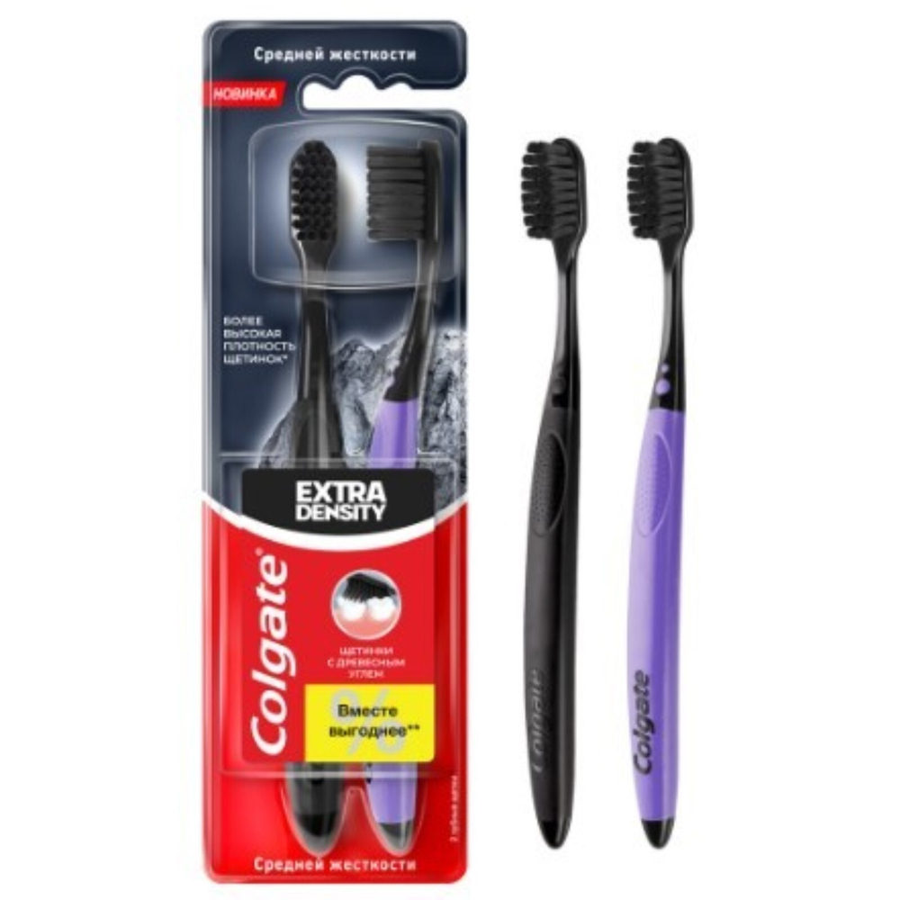 Набор з/щ Colgate Extra Density,средней жёсткости,2шт. 3664