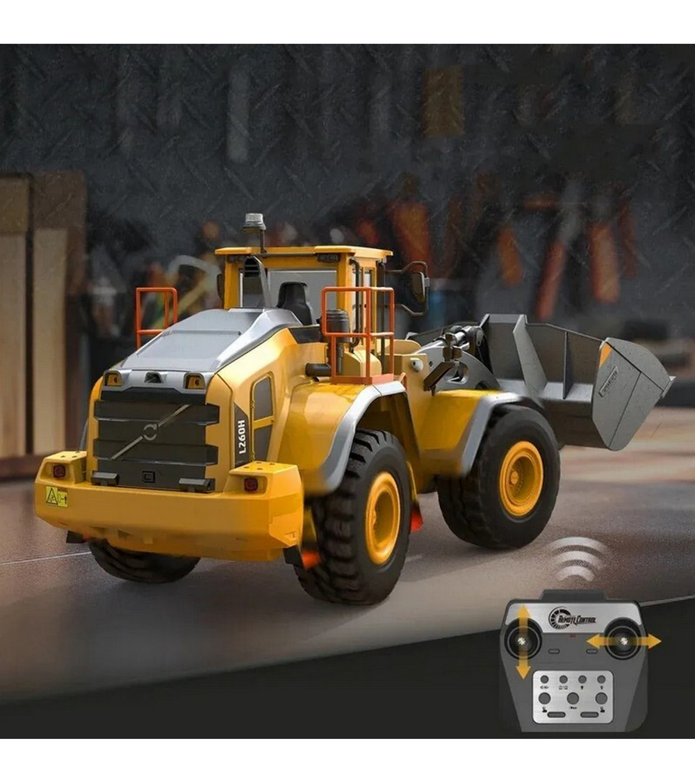 Радиоуправляемый колесный погрузчик Double Eagle Volvo L260H 1/16 2.4G RTR