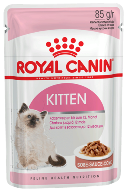 Royal Canin 85г пауч Kitten Влажный корм для котят с 4 до 12 месяцев (соус)