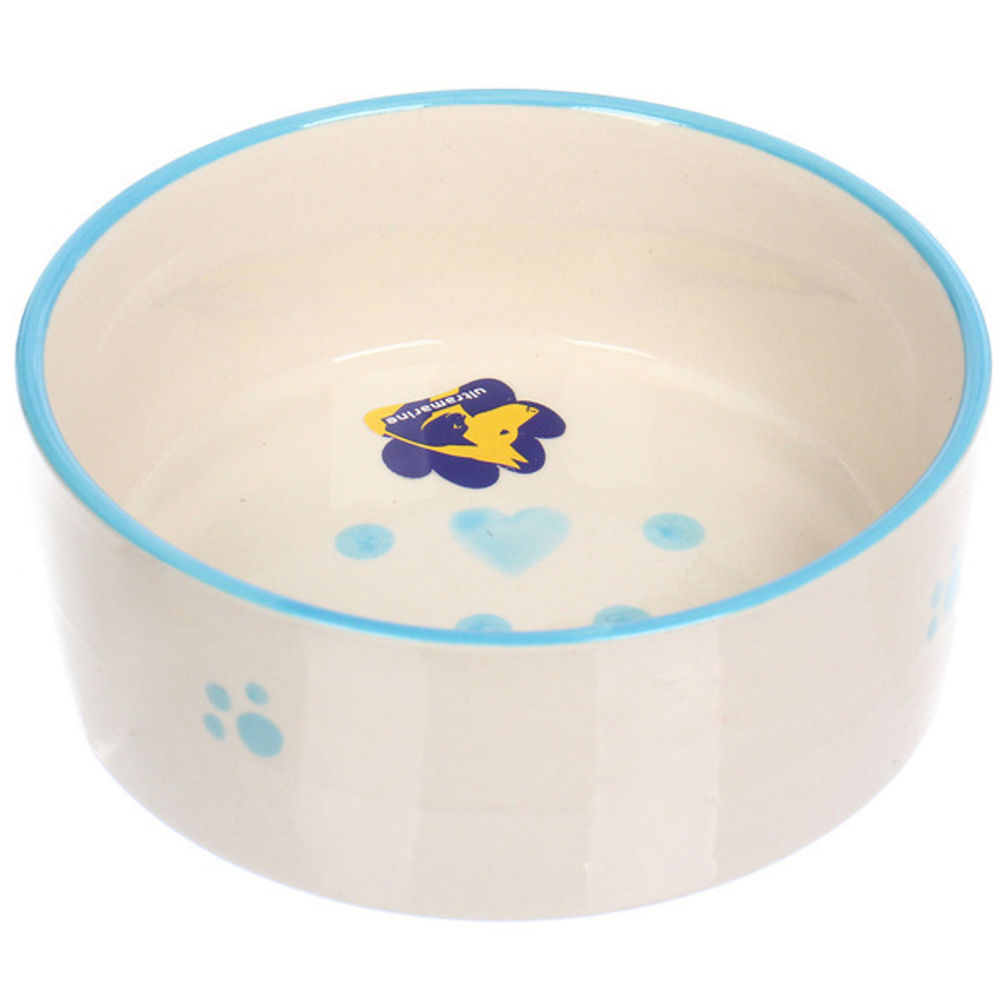 Миска керамическая «КоТиКи», цвет голубой, 12,8*5см, 370мл