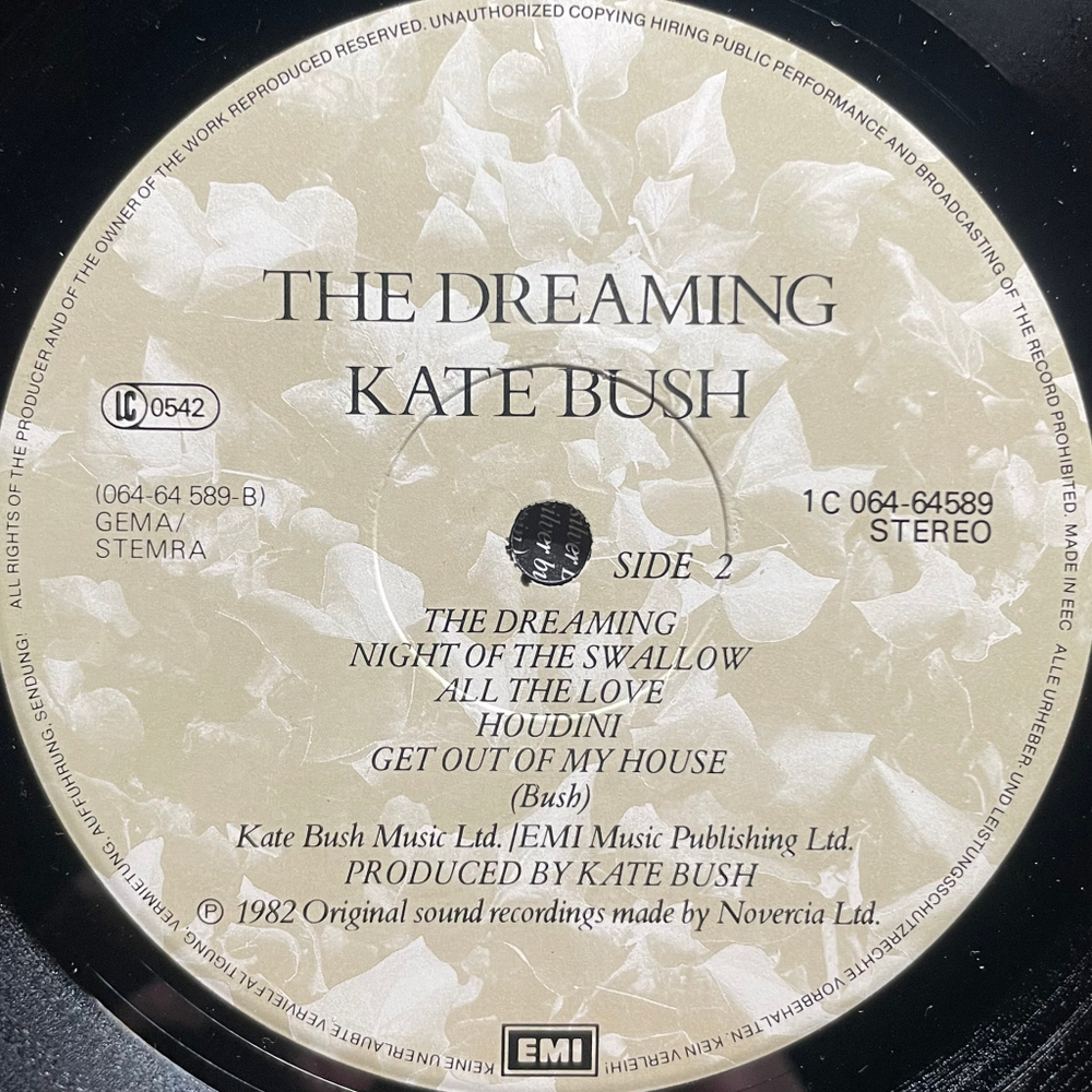 Kate Bush ‎– The Dreaming (Европа 1982г.)