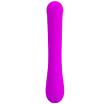 Лиловый вибратор-кролик с дисплеем Lamar - 22 см.