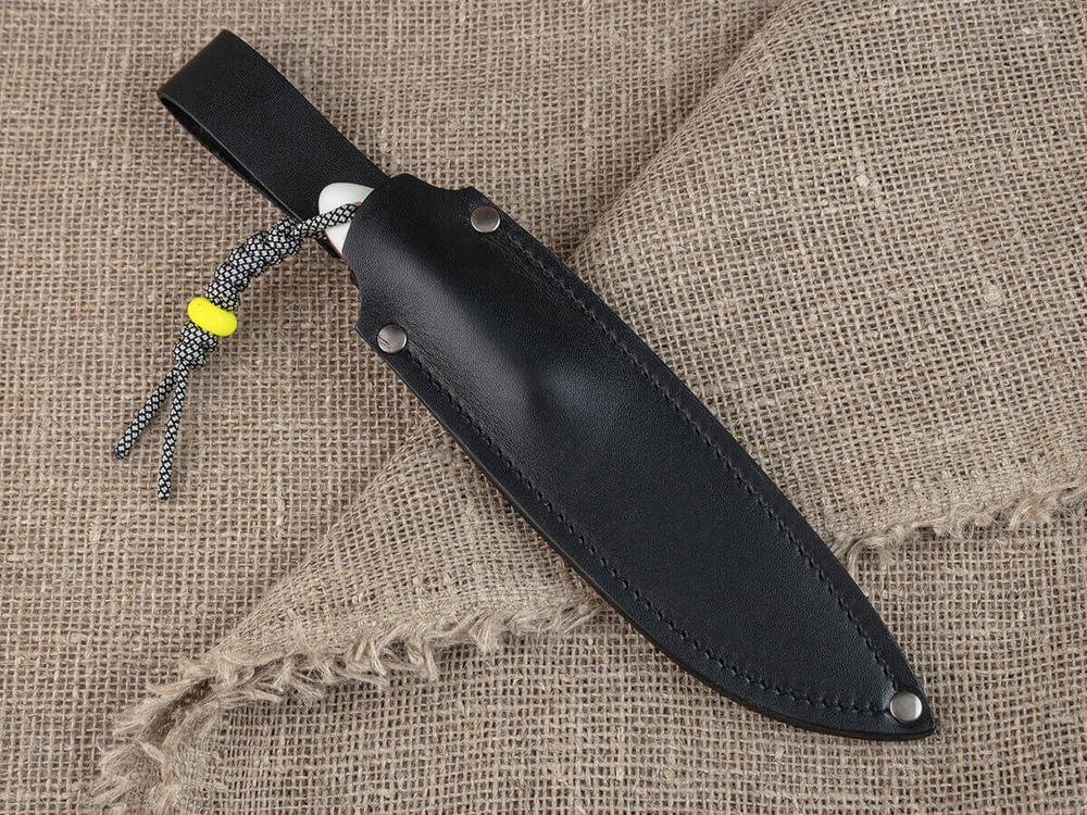 Нож для бушкрафта "Канадец", сталь VG-10/Elmax, рукоять G10 (белая)