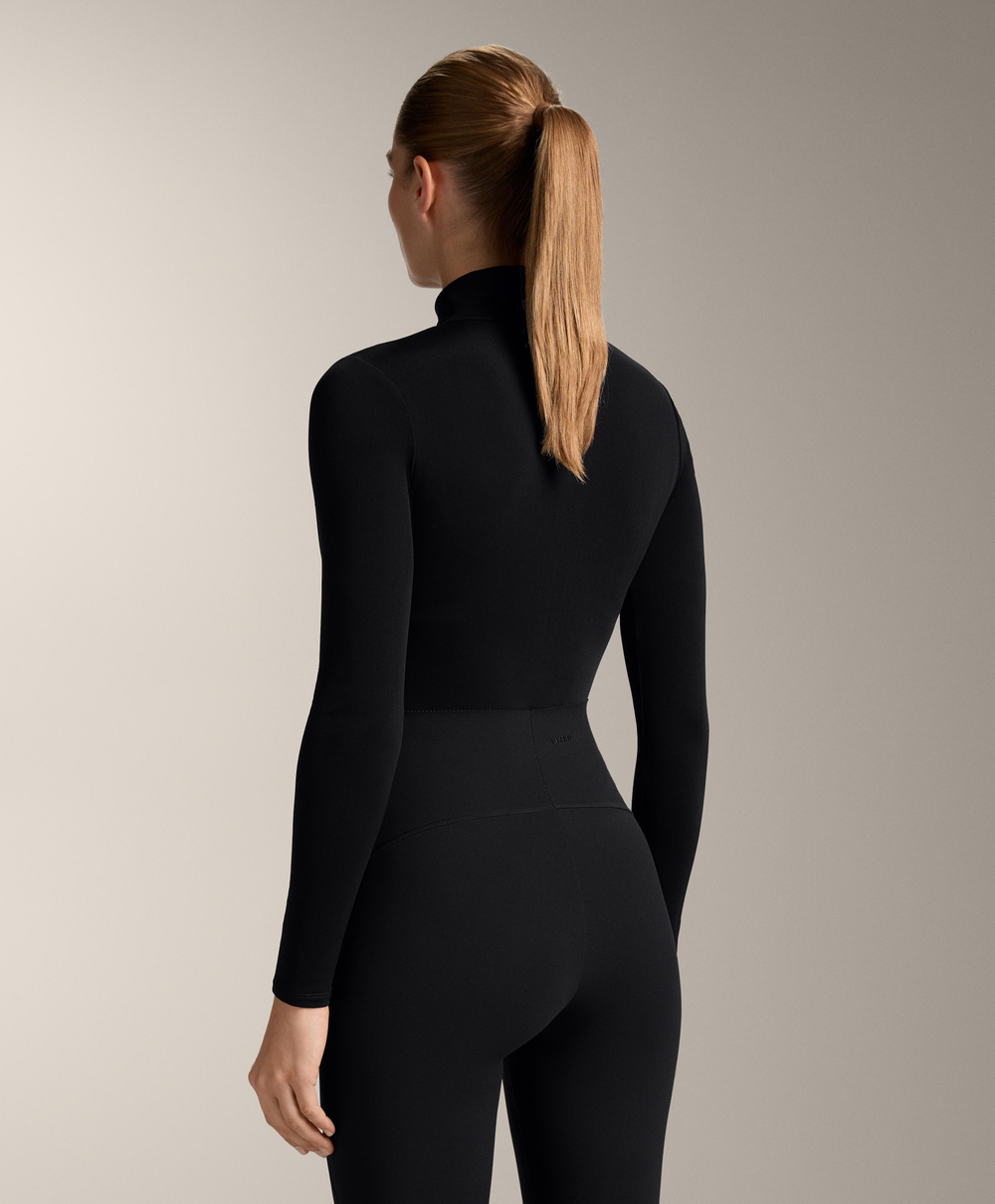 Oysho Термободи Base Layer на молнии, черный