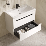 Тумба с умывальником IDDIS Ray, подвесная, 80 см, белый, RAY80W0i95K