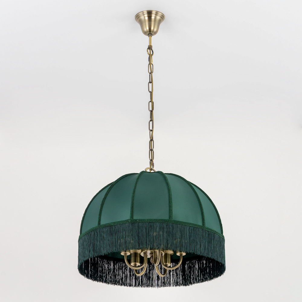 Citilux Базель CL407152 Люстра подвесная с зелёным абажуром
