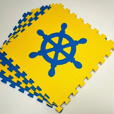 Мягкий пол "Моряк" 500x500x10 мм 45 шор