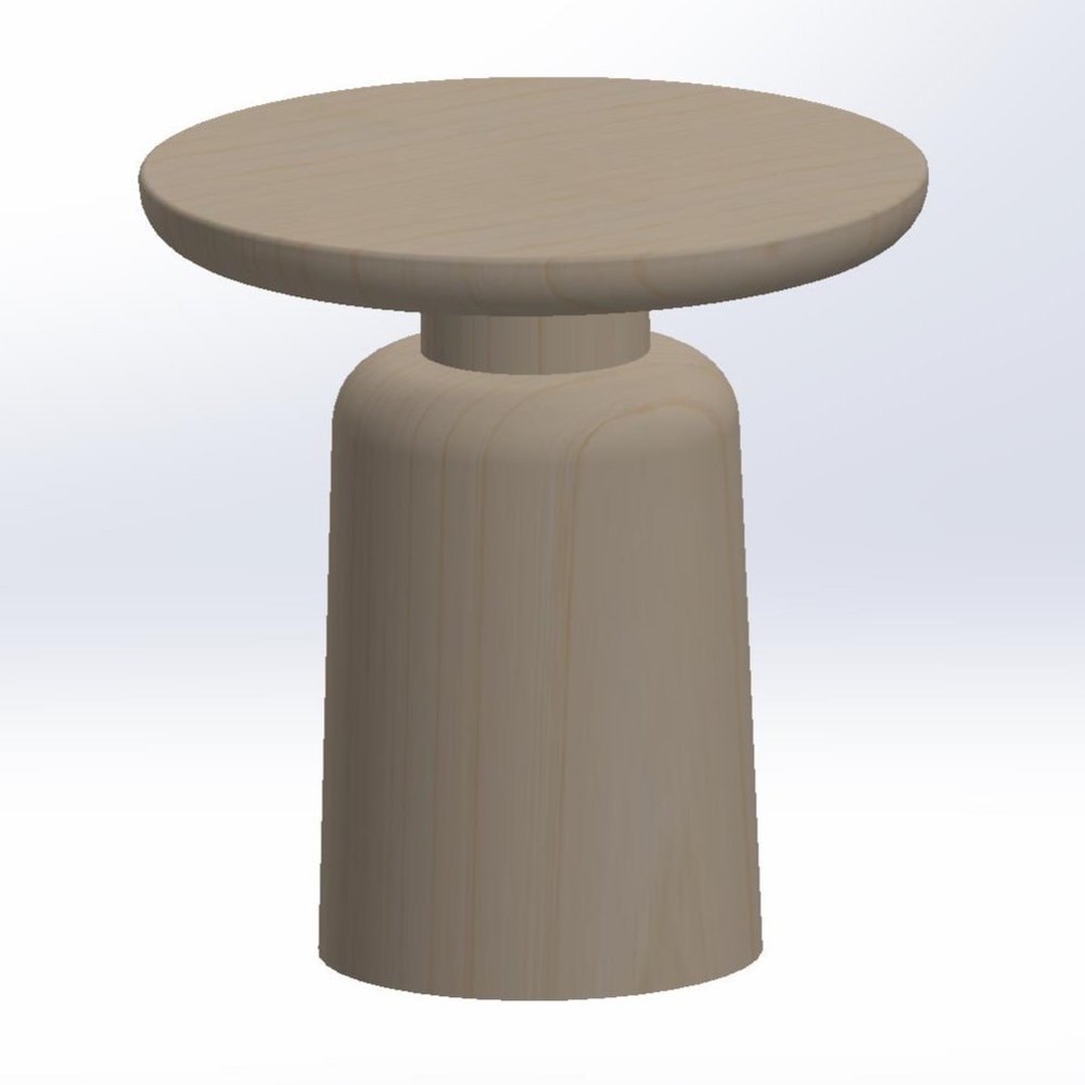 Круглый журнальный столик из дерева - FUSTO