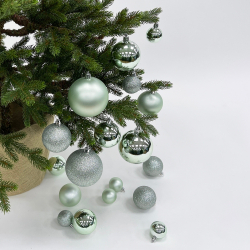 Набор шаров 46шт ChristmasDeLuxe мятный