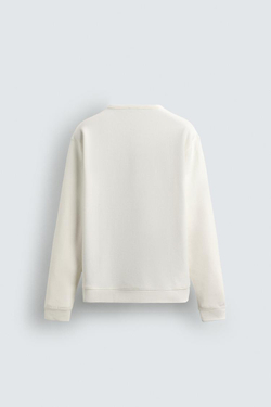 ZARA ЛОНГСЛИВ В РУБЧИК С ПУГОВИЦАМИ НА ГОРЛОВИНЕ, ЖЕЛТОВАТО-БЕЛЫЙ