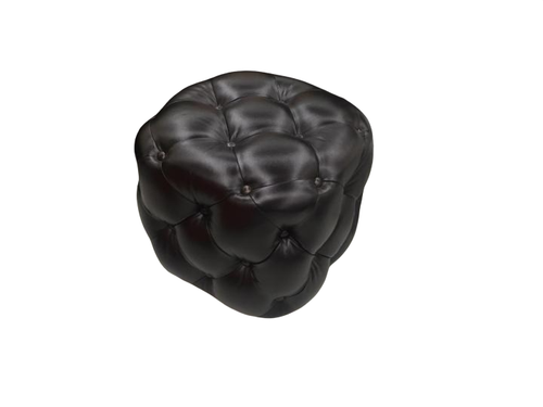 Пуф Капитоне в каретной стяжке венге кожзам