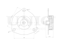 Опора амортизатора передняя UNIO RMP-13100