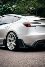 Карбоновый обвес для Tesla Model 3 2017-2025+ боковые юбки диффузор спойлер губа переднего бампера канарды